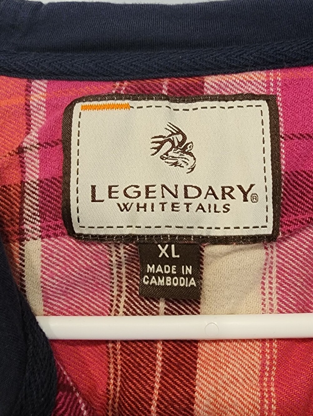 Legendary Whitetails plaid 98% cotton black hooded jacket snap front buttons - Picture 11 of 14